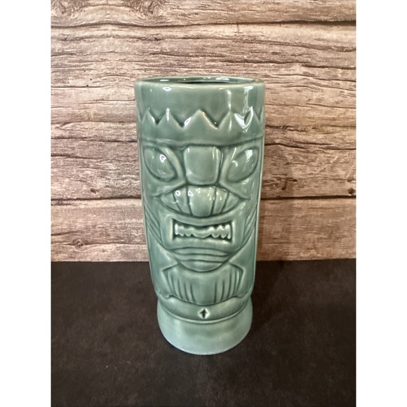 Other - Vintage Blue/Green Tiki Mug 6.5" Tall Made In China DW113, Cocktail Barware
